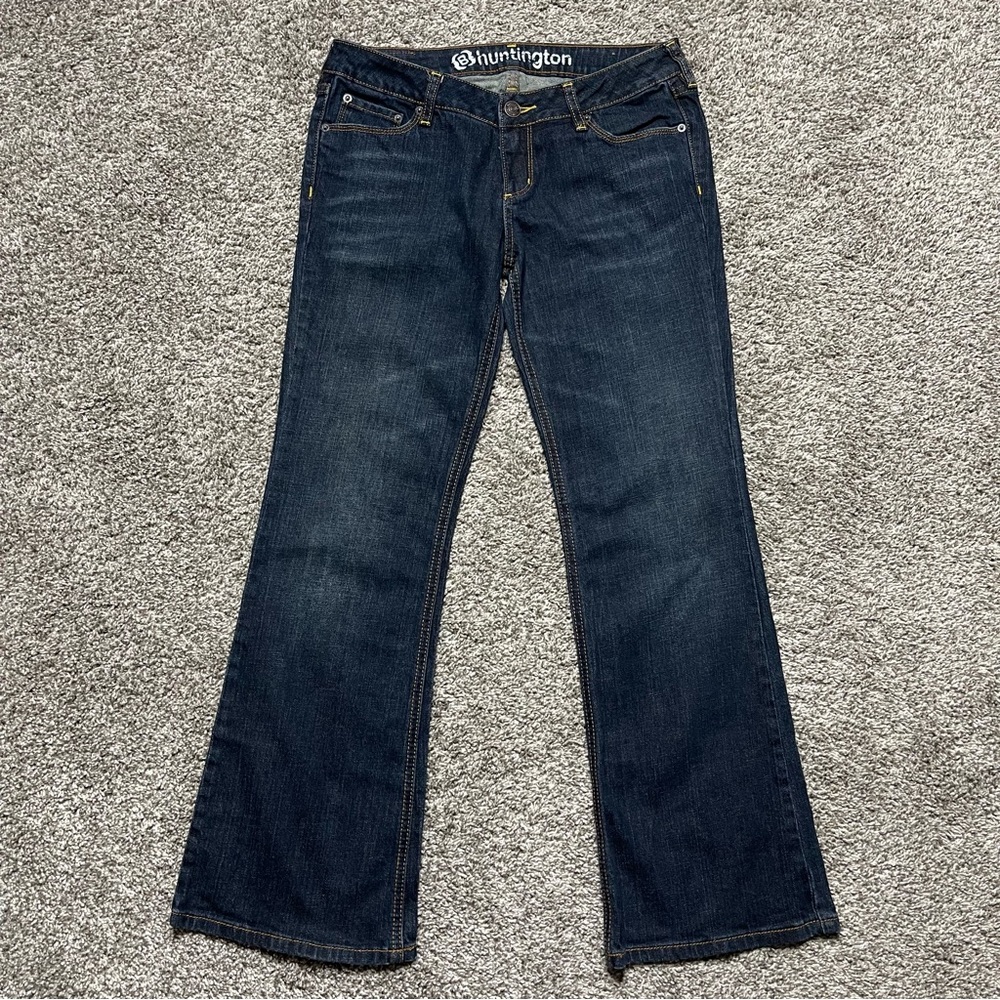Bullhead Denim Huntington Flare Dark Wash Junior Size 7 Short Jeans